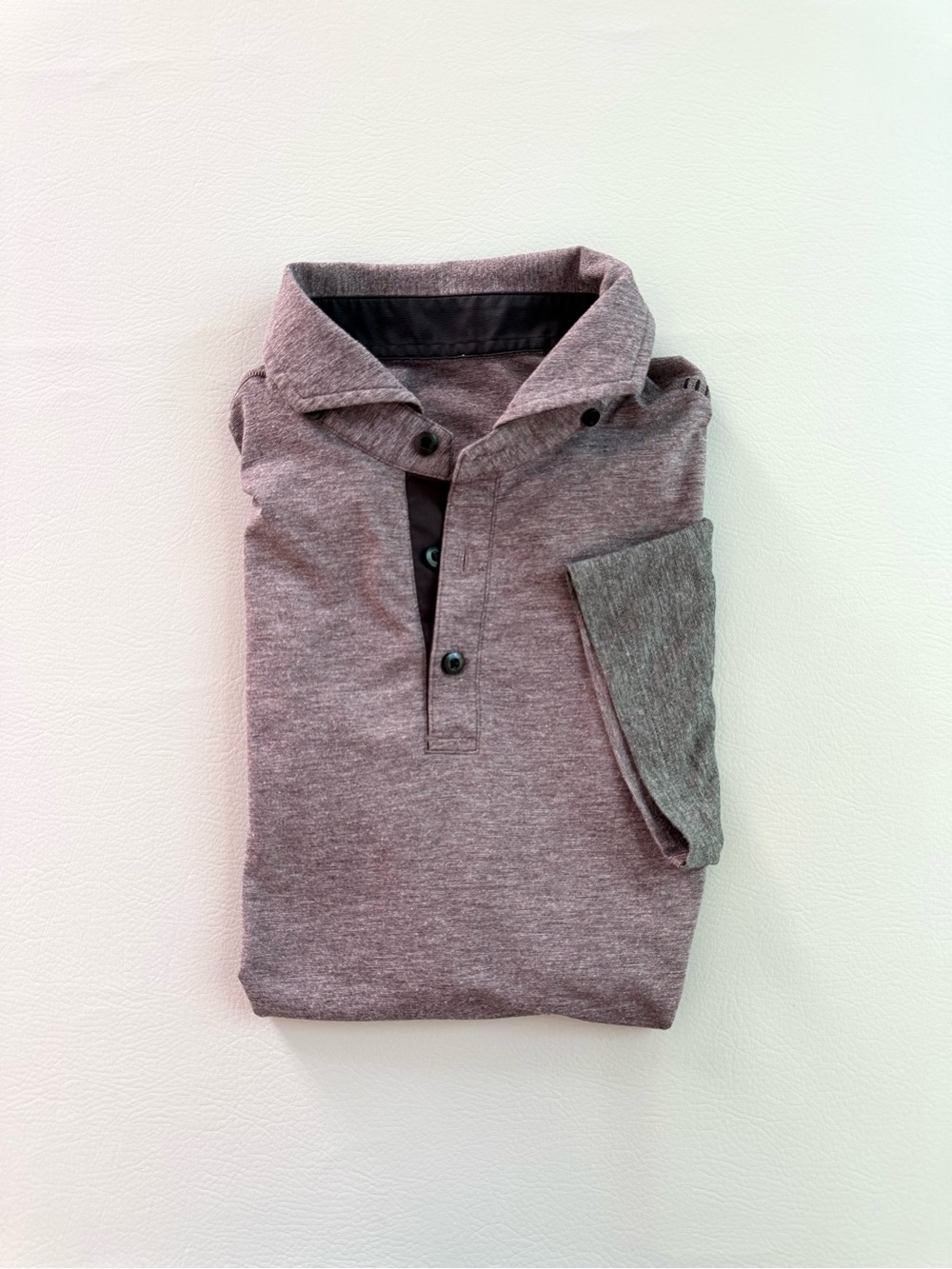 Lululemon Men’s Evolution Purple Heather Polo Shirt - No Size - Possibly Small
